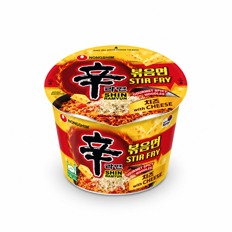 Nongshim Shin Ramyun Stir Fry Cheese – Peynirli Acılı Kore Noodle 🍜🧀