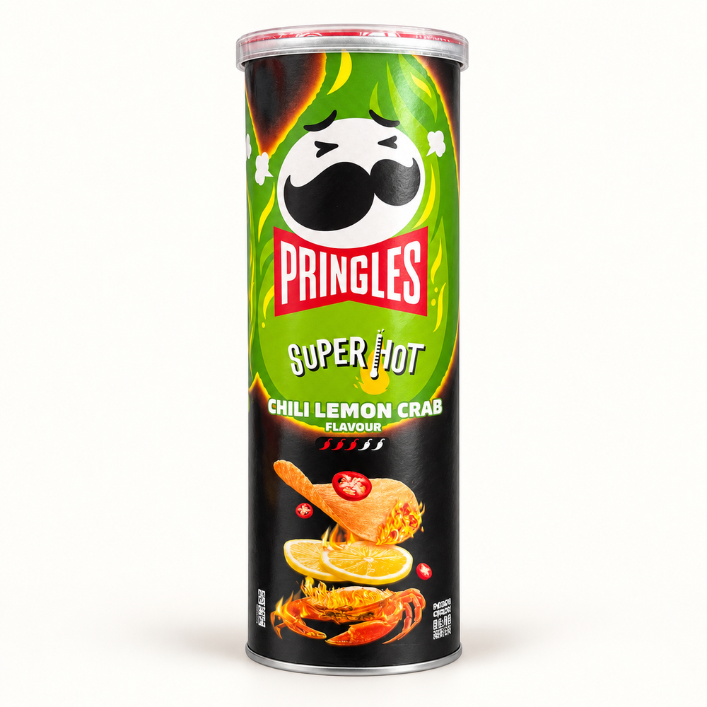 Pringles Super Hot Chili Lemon Crab Aromalı Patates Cipsi
