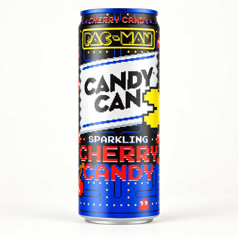 Pac-Man Candy Can Sparkling Cherry Kiraz Aromalı Gazlı İçecek