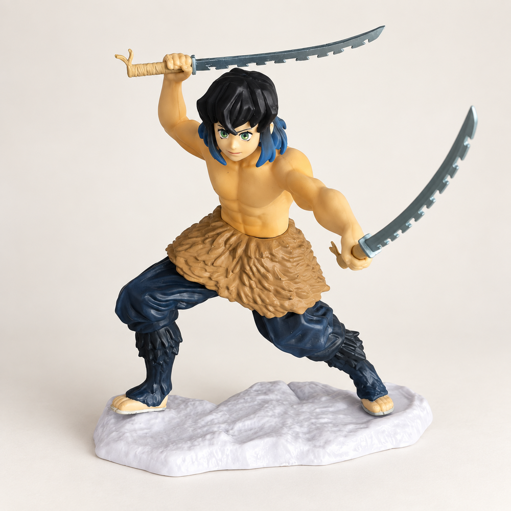 Demon Slayer Inosuke Hashibira Çift Kılıçlı Figür 14CM ( Büyük Figür )