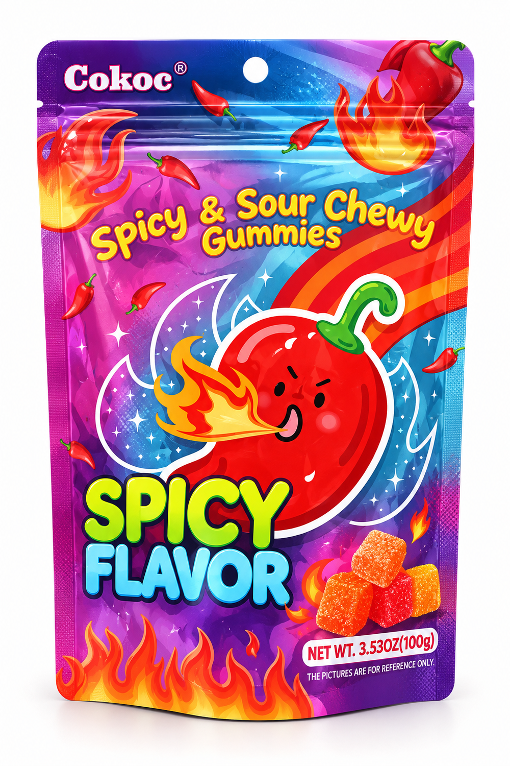 Cokoc Spicy & Sour Chewy Gummies 100 g