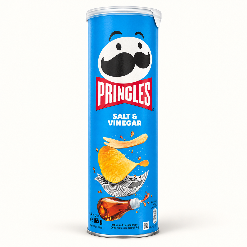 Pringles Salt & Vinegar Patates Cipsi 165 g