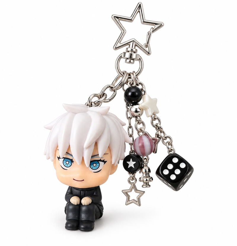 Jujutsu Kaisen Satoru Gojo'nun chibi Charm Anahtarlık