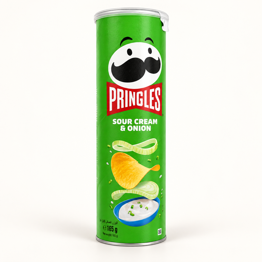 Pringles Sour Cream & Onion Patates Cipsi 165 g