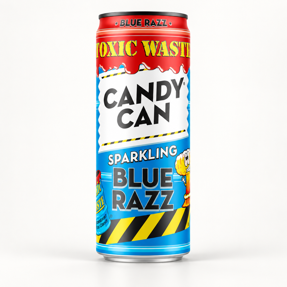 Toxic Waste Candy Can Sparkling Blue Razz Gazlı İçecek