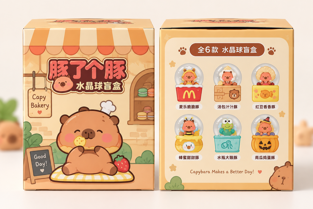 Capybara Crystal Ball Blind Box – Sürpriz Figür